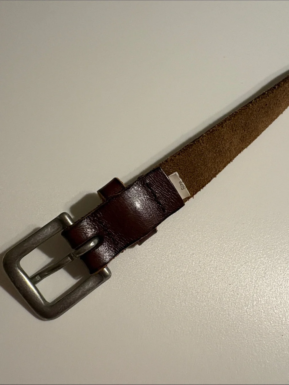 Women’s Hollister brown cowhide leather belt gem embellished XL brown silver